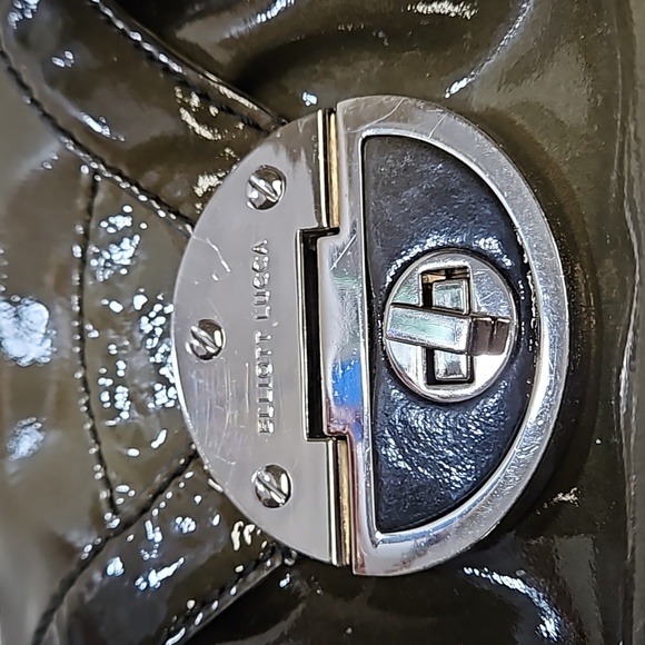 Elliot Luca army green shoulder bag silver chain New women's - Picture 2 of 15